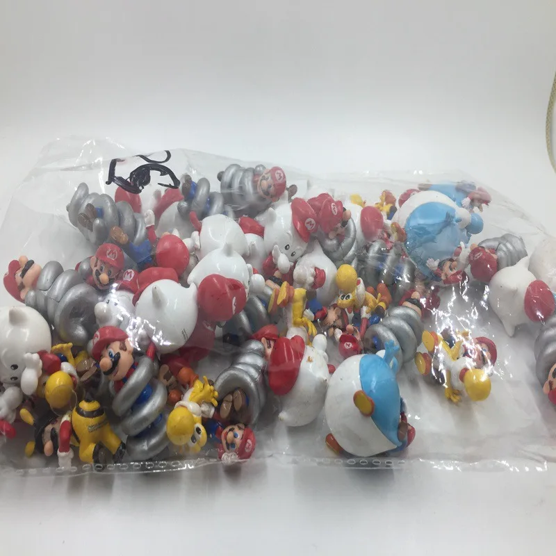 Original Tail cargo 4-5cm Super Mario Figures Toys Super Mario Bros Bowser Luigi Mario PVC Action Figure Model Dolls Toy