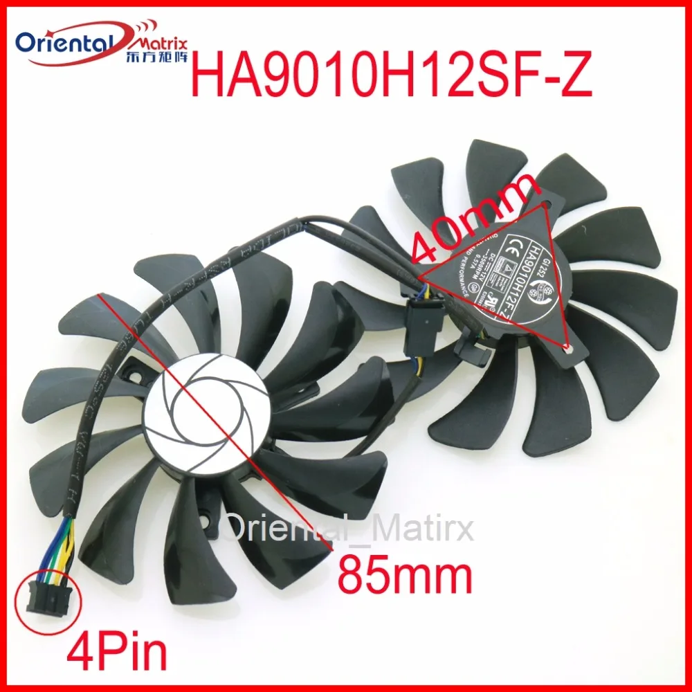 

HA9010H12F-Z HA9010H12SF-Z 12V 0.57A 85mm 40*40*40mm 4Pin VGA Fan For MSI GTX1050TI GTX 1060 GTX1060 Graphics Card Cooling Fan