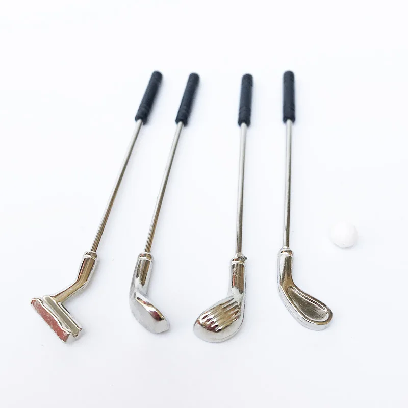 

Doll accessories 1:12 doll house mini outdoor model scene accessories golf club with ball a set 5 pieces for 1/12 BJD dolls