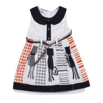 

Summer Princess Baby Kids Girls Clothes Cat Belt Party Dress Tulle One-piees Hot Children Gown Dresses 2-7Y Girl Cartoon Costume