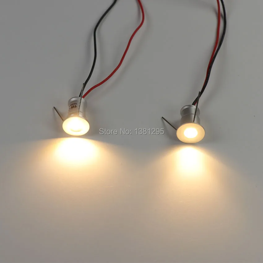 5pcs 1W LED Recessed Small Cabinet Mini Spot Lamp Ceiling Downlight Kit Fixture 
