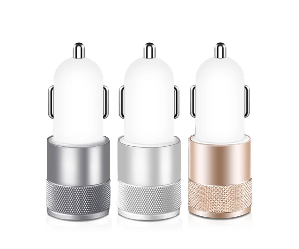 Car Charger KHP Universal Mini Dual USB Car Charger For iPhone 6 6s Plus 5 7 iPhone6 Charger USB Adapter Samsung Led USB Charger-Detail (1)
