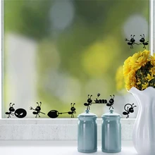 P2054 Furnishings wall stickers cartoon decoration glass stickers ant on Mirror Window Stickers Home Decoration