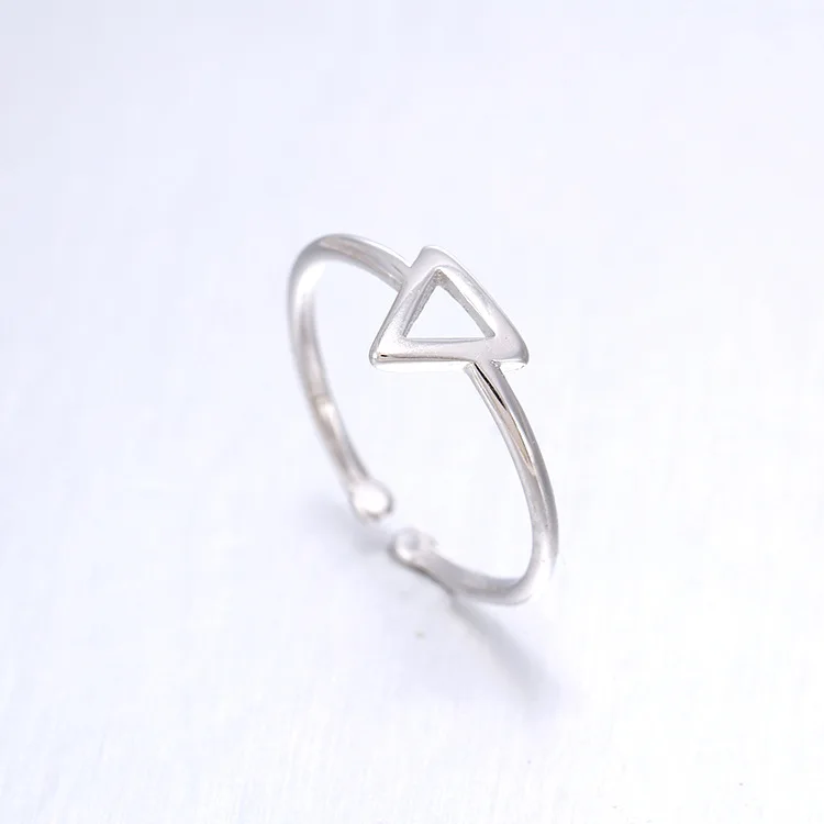 new arrivals 925 sterling silver rings silver geometric triangle ring open rings for girl women gift - Cheap Wedding Ring new arrivals 925 sterling silver rings silver geometric triangle ring open rings for girl women gift - Cheap Wedding Ring