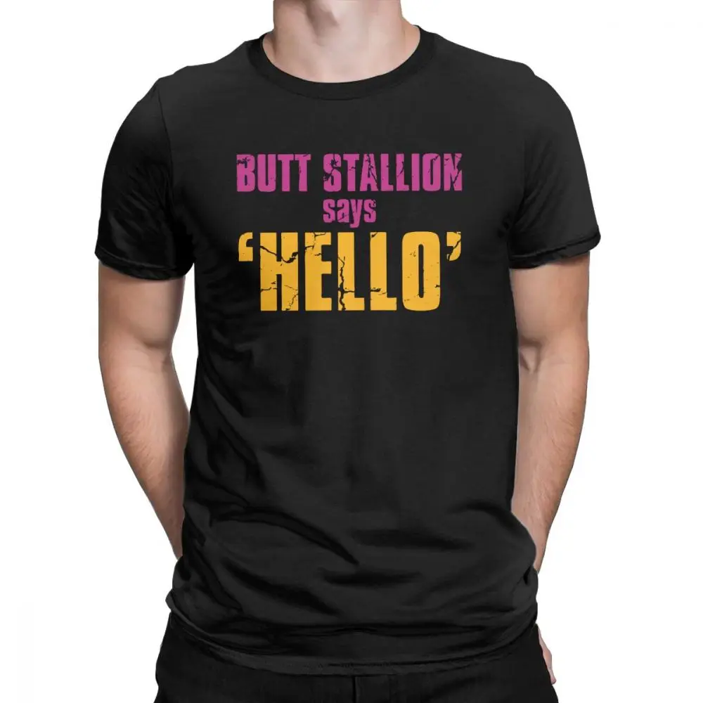 

Borderlands 2 Butt Stallion Says Hello Men's T Shirt Cotton Clothing Hipster Short Sleeve Crew Neck Tees Plus Size T-Shirt