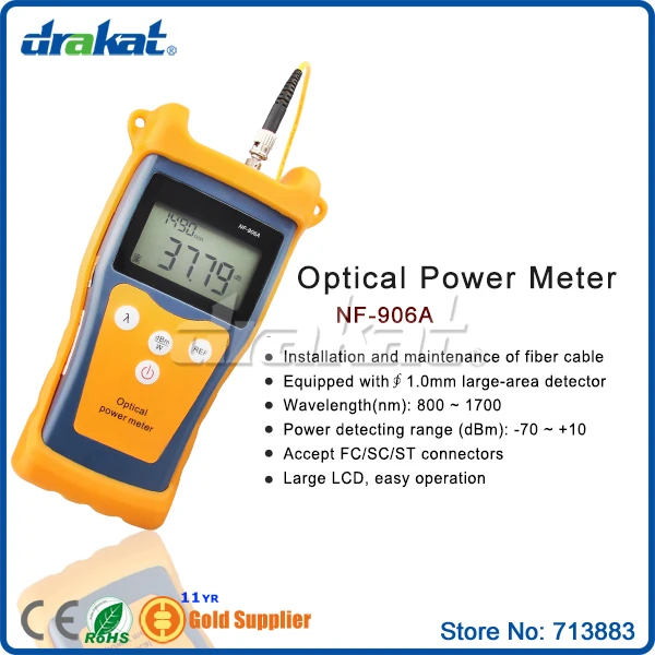 Высококачественный волоконно-оптический измеритель мощности NF-906A
