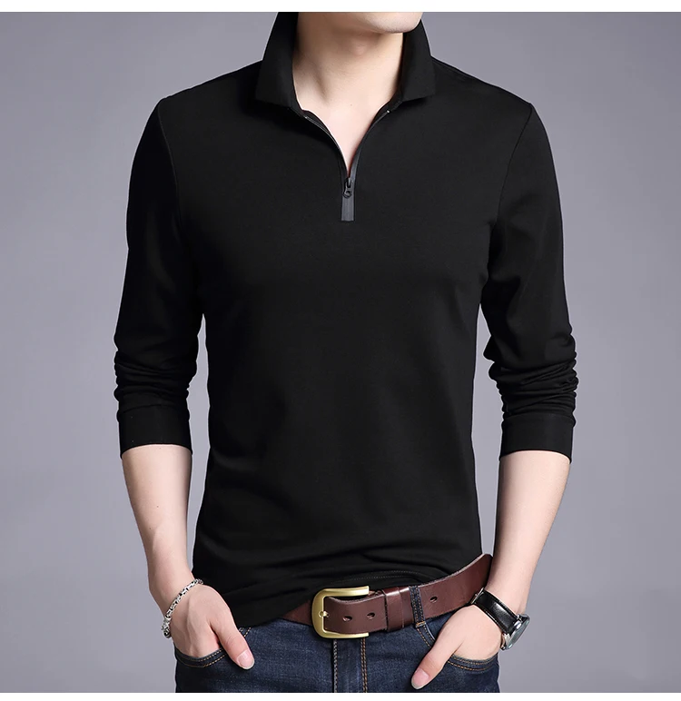 Новинка года, модные бренды рубашек-поло, мужская хлопковая рубашка в уличном стиле с длинным рукавом, приталенная Корейская рубашка поло, Повседневная дизайнерская мужская одежда
