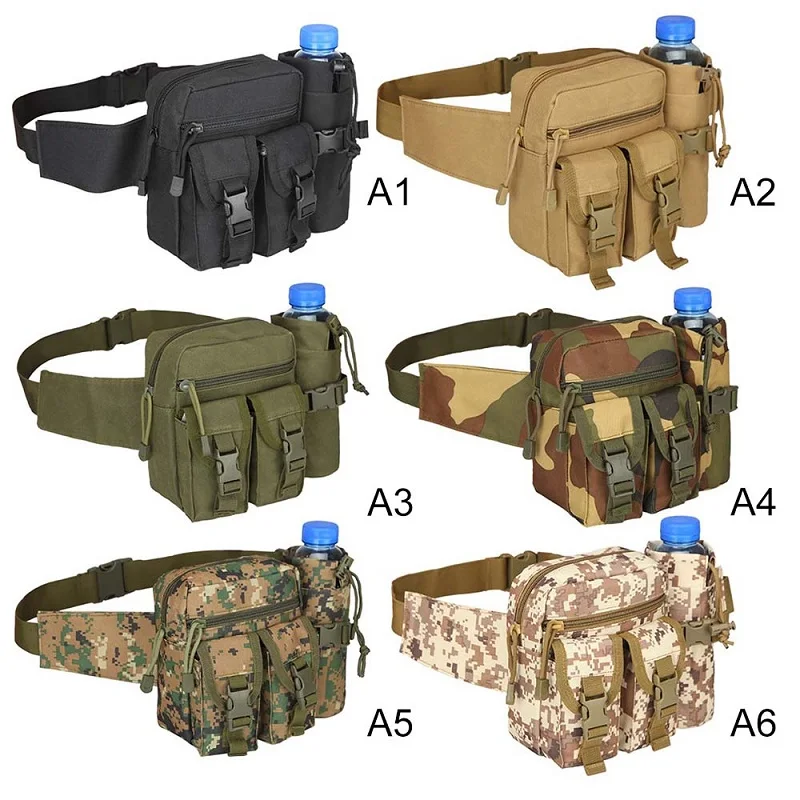 

Stowing Tidying Military Tactical Shoulder Bag Waterproof Oxford Molle Camping Hiking Pouch Kettle Bag Rucksacks Waist Pack Bag