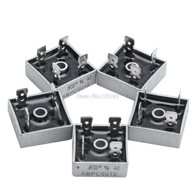 5 шт. металлический однофазный диодный мост KBPC5010 1000 в|bridge rectifier|diode bridge rectifierdiode |