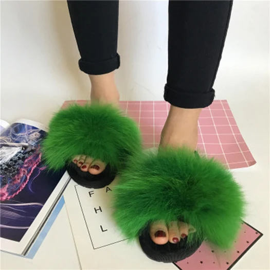 Aliexpress.com : Buy Women Sandals Flat Casual With Fur Summer Fluffy Cheap Shoes Comfortable 