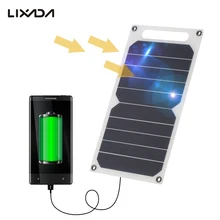 Panel Solar de luces para decoración de jardín, puertos USB, harger, portátil, de silicona, para 6s/6/Plus Galaxy S6, 10W