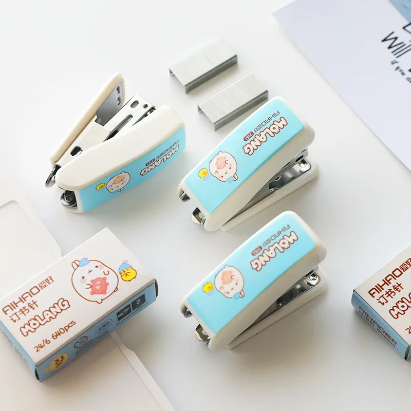 

Mini small stapler Student cute stapler with a box of staple sets office set, heavy duty stapler