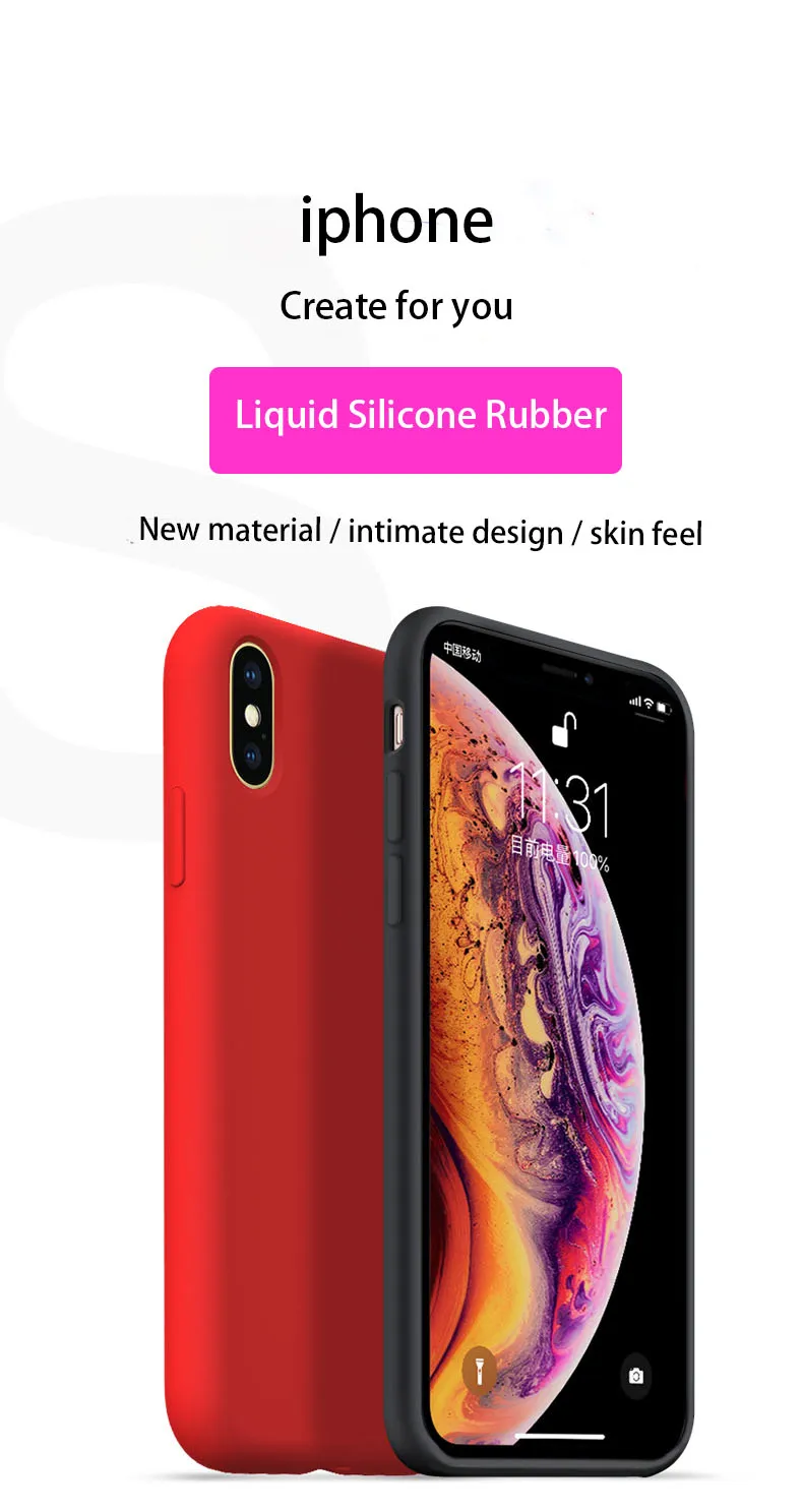 Чехлы для телефонов iPhone 7 8 6 6s Plus жидкий силиконовый мягкий чехол XS Max XR X