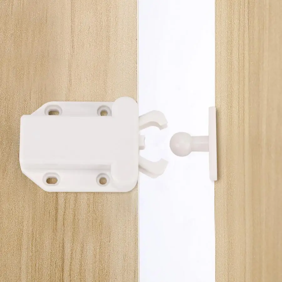 

10pcs Cupboard Cabinet Drawer Closet Self Locking Rebound Door Latch Lock cerradura puerta serrure de porte
