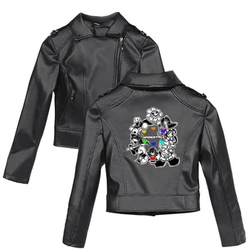 

Undertale PU Leather Women New Fashion Jacket Color Zipper Outerwear Undertale jacket New 2019 Winter And Autumn Coat