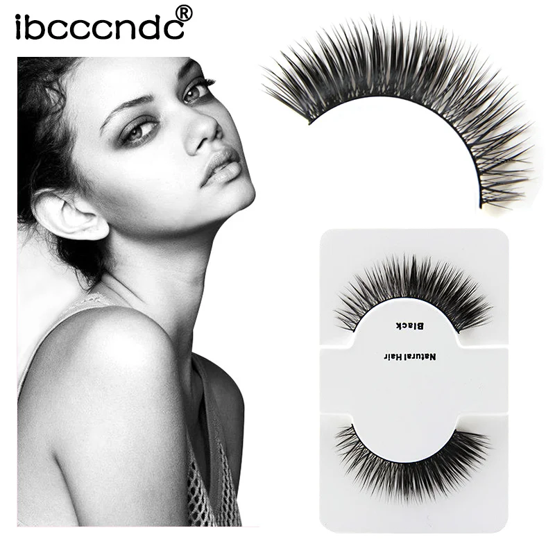 

3D Mink Eyelashes Full Strips Thick Cross 1 Pairs Natural False Eyelash 3D Eyelash Extensions Mink Eye Lashes Reusable Fake Lash
