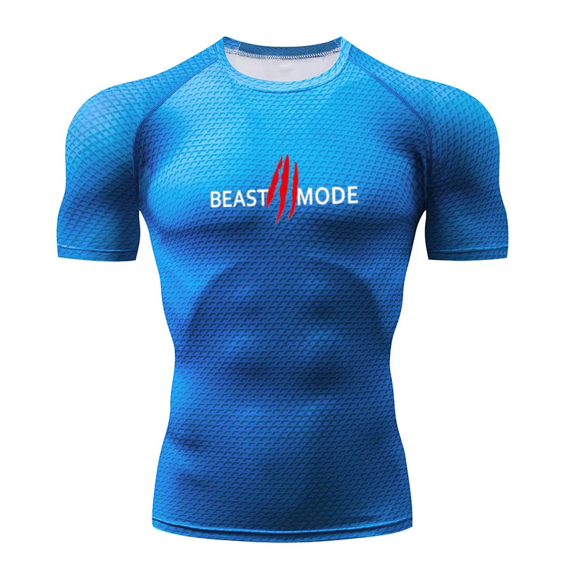 

Quickly Dry Breathable Sport Gym Shirt Men Fitness Tights Top Soccer Jerseys Running T-Shirt Demix Men'S Sportswear Rashgard