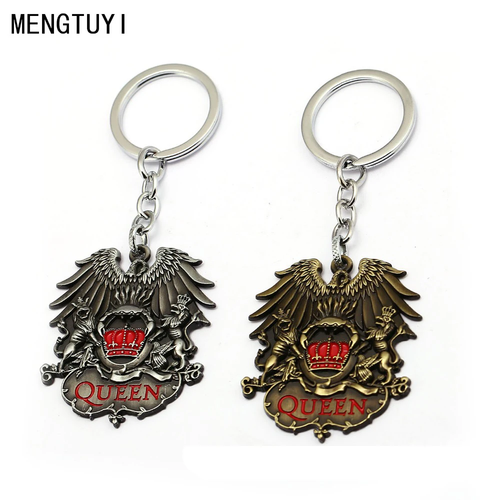 

New Music Band Queen Keychain Zinc Alloy Metal Car Bag Women Men Fans Key Chain Ring Holder Fashion Jewelry Accessory Chaveiro