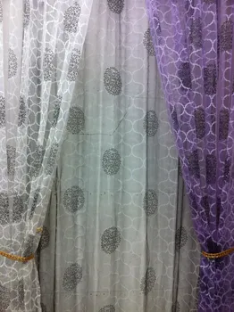 

CS 02 280CM high Long Peony Pattern Voile Curtain fabrics for Living Room Window Curtain Tulle Sheer Curtain fabrics Cortinas