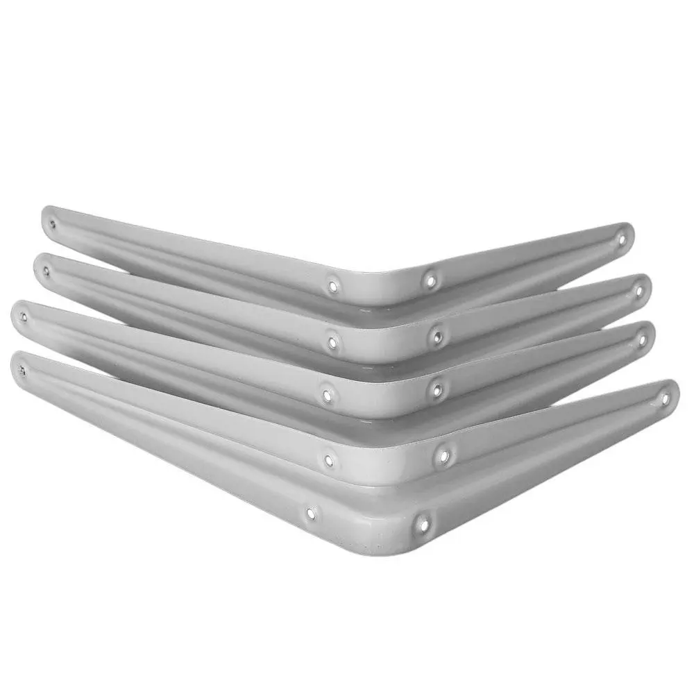LHLL 4pcs Wall Furniture Shelf Brackets Braces Iron White 15x20cmbrace