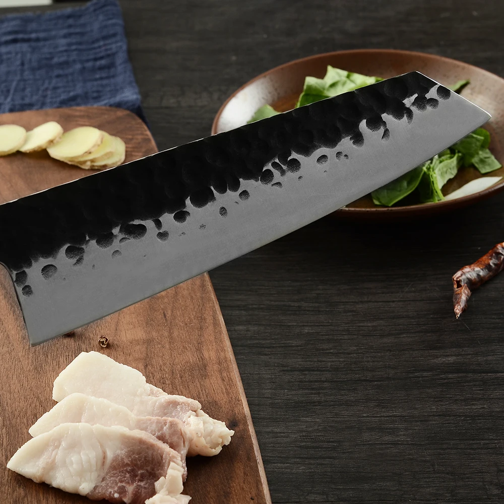 DAMASK Japanese Forged Kitchen Knife Kirisuke Handmade Slicing Chef Knives High Carbon Sharp Blade Wood Handle Cooking Tools