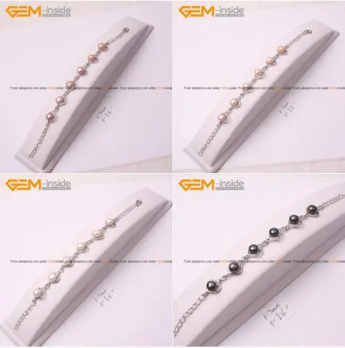 Pearl Bracelet:2014 New Arrival Purple Pearl  Hear...