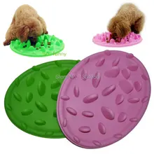 Трава силиконовая собака медленные кормушки складной нет чаек миска для кошки избегает глотания домашних животных продукты игрушки для кормления Y0191