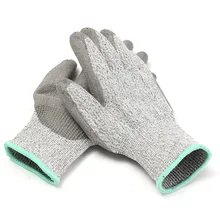 Прочный качество HPPE+ PU серый вереск сельского хозяйства безопасности порезов ножевая устойчивая защитная сетка мясника перчатки