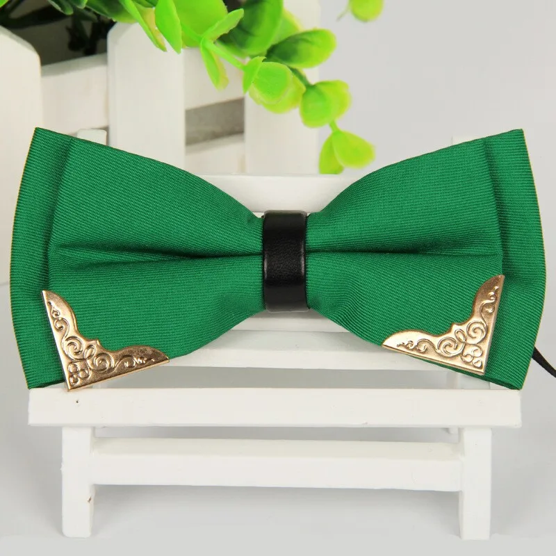 

2014 classic new men's bow tie Green metal butterfly bowties Stylish and elegant gravatas borboleta 1pcs lots