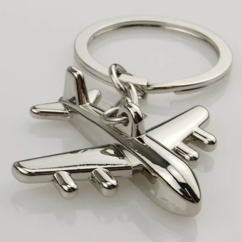 

Popular 1 piece Keyring Mini Air Plane Metal Alloy Keychains Creative Gift Keyfob