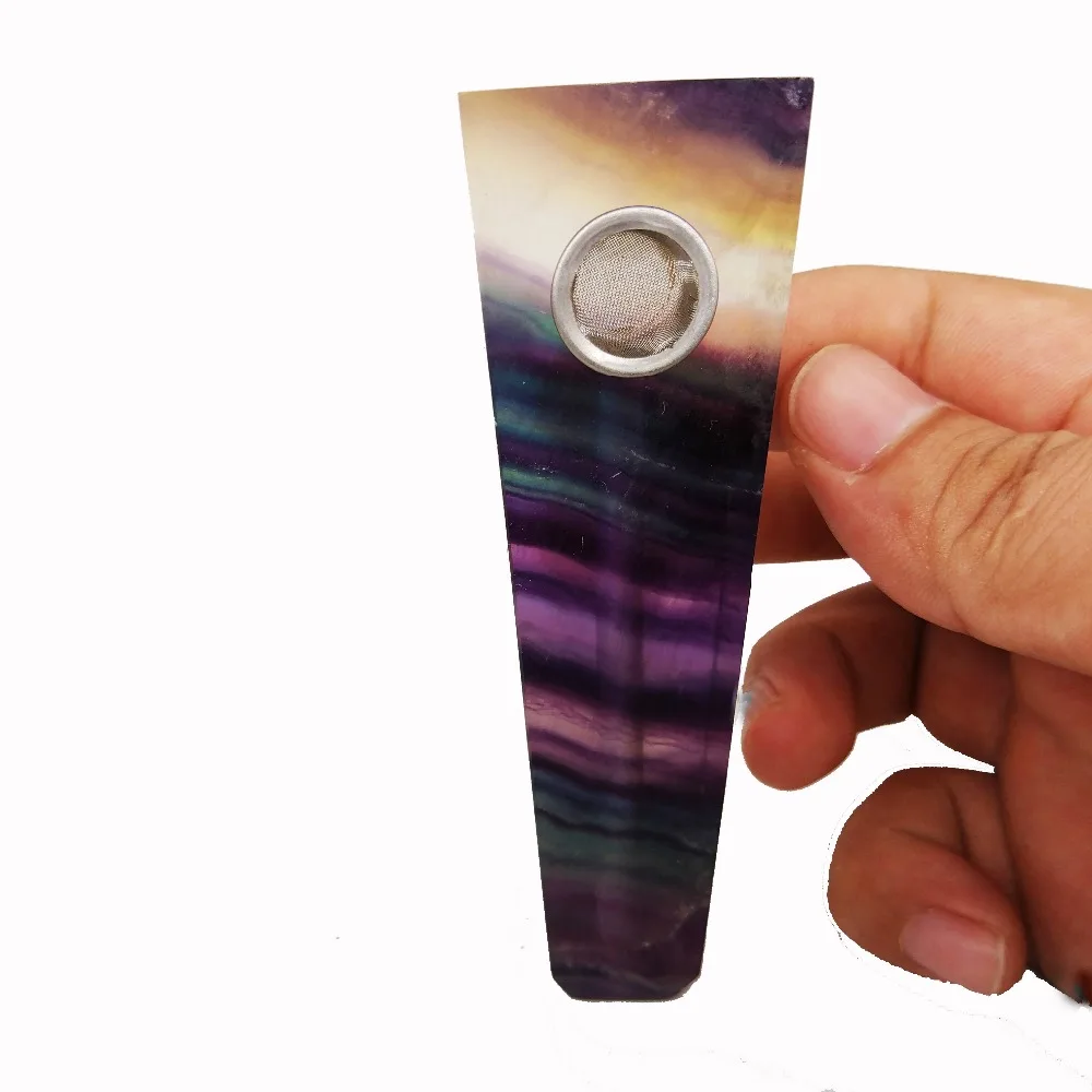 

Drop Shipping Natural Quartz Colorful fluorite crystal smoking pipes smoking weed for sale