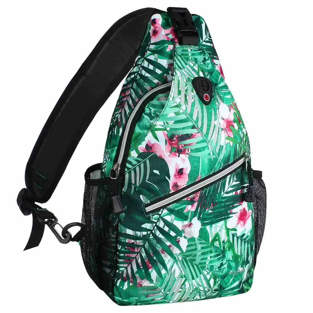 MOSISO Новая модная мужская нагрудная сумка для 9," 10,5" iPad Водонепроницаемая дорожная сумка-мессенджер мужская сумка через плечо нагрудная поясная сумка - Цвет: Palm Leaf Flower