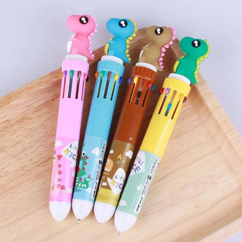 

1Pcs Color Random Cartoon Animal Monster Dinosaur 10 Colors Chunky Drawing Pens 0.5mm Multicolor Kids Painting Toys