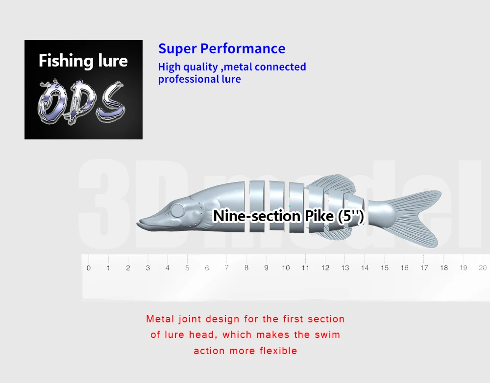 Ods приманка 13 см 17 г 9-segement Swimbait воблеры для щуки кренкбейт искусственные магпв приманка мулт соединенная рыболовная приманка жесткая рыболовная приманка