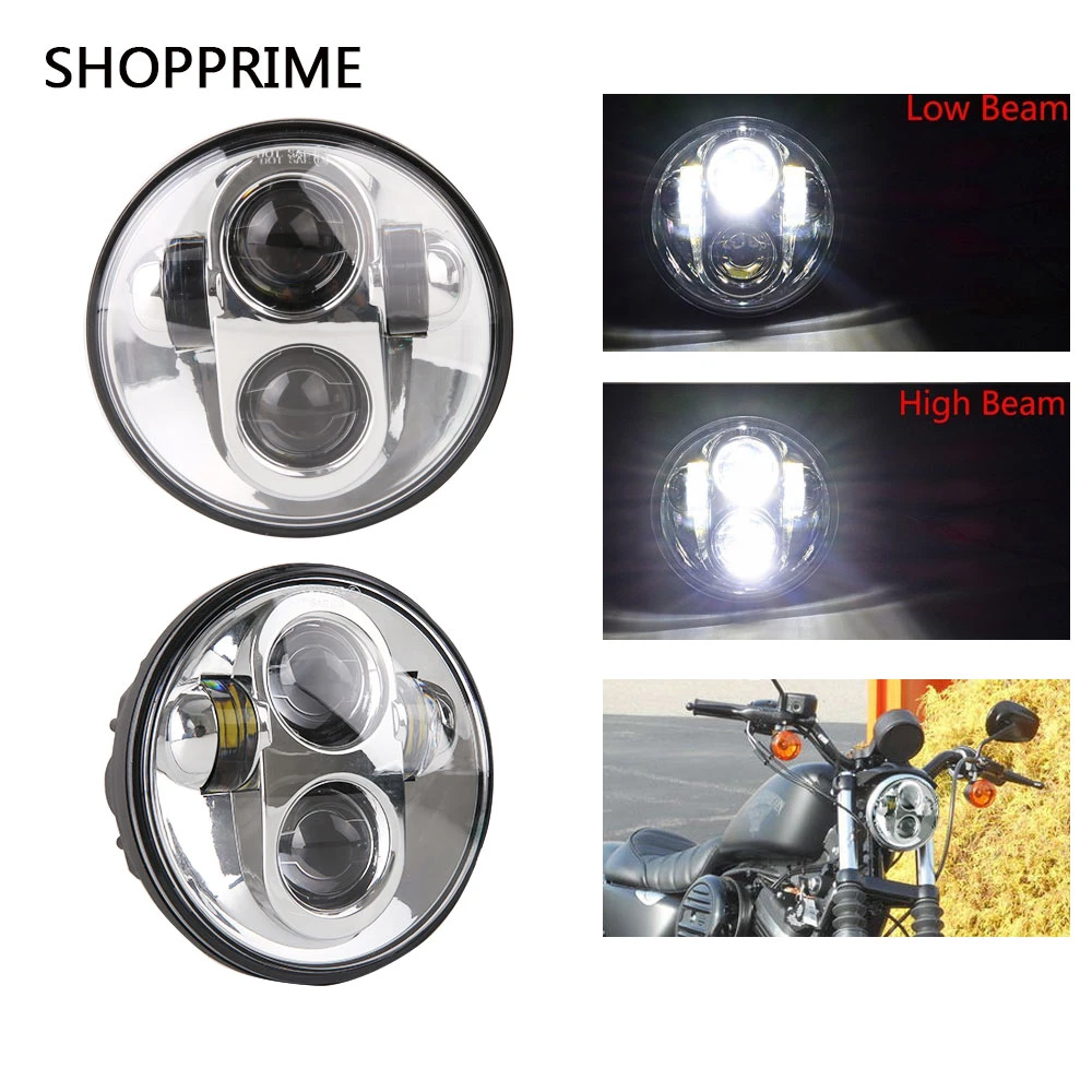 Details about Chrome 5.75" 5 3/4 in LED Motorcycle Headlight For Harley Sportster 1200 883 48 Details about Chrome 5.75" 5 3/4 in LED Motorcycle Headlight For Harley Sportster 1200 883 48