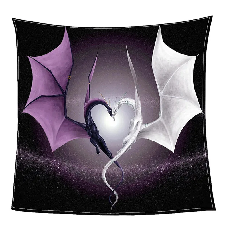 Magical Pola 3d Digital Dicetak Dua Kelelawar Hewan Flanel Throw