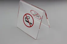 20 pcs Acrylic no smoking warn table tablet stands No smoking warning sign desktop stands store decorative sign plaques furnish