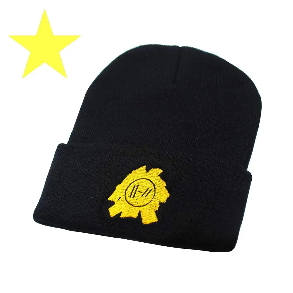 Giancomics Горячая Группа twenty one piloots шапка с вышивкой вязаная символ Embroid хлопок