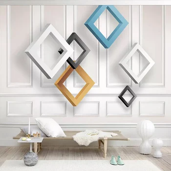 

Modern Abstract Art Geometric Photo Murals Wallpaper Living Room Bedroom Dining Room Background Wall Painting 3D Papel De Parede