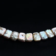 Натуральный розовый прямоугольный пресноводный жемчуг 11*13 мм для изготовления ювелирных изделий 15 дюймов DIY ожерелье браслет icnway