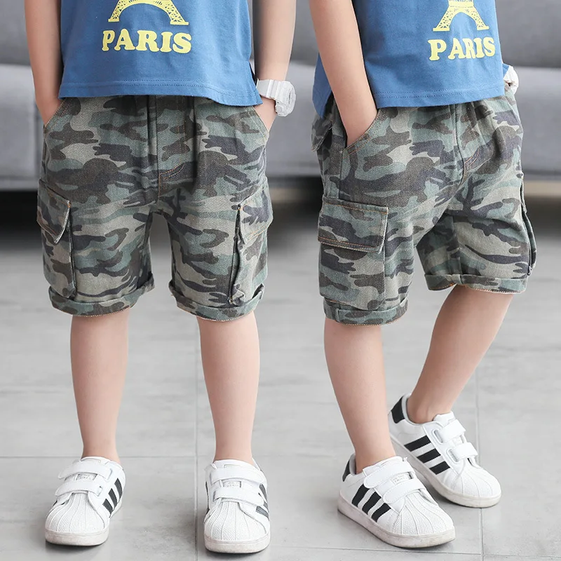 

Hot Sale Children Pants for boys pants baby summer 2019 trousers fashion camouflage kids casual pants pocket 8 10 12 13 Years