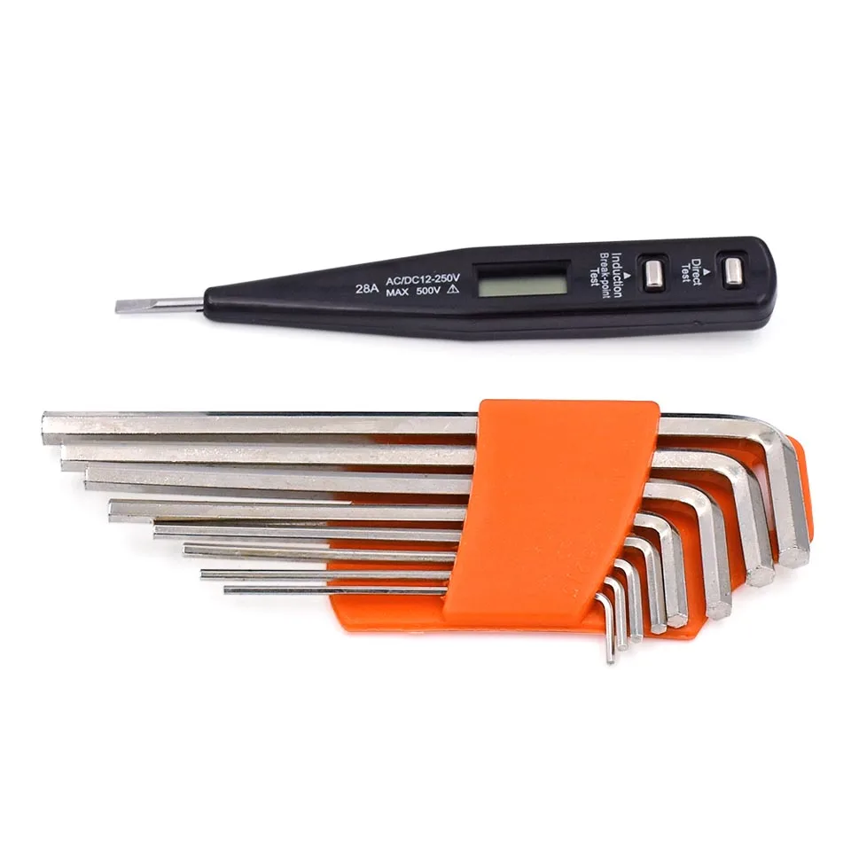 GOXAWEE 120PC Home Rechargeable Lithium Battery Hand Tool Set 12V Electric Screwdriver Hammer Drill Bit Wrench Accessories