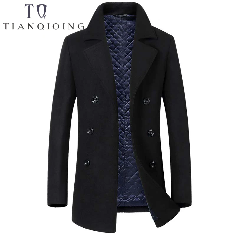 Winter Wool Jacket Men Extra Long Mens Cashmere Jackets and Coats Fashion Single Breasted Overcoat Casual Slim Woolen Pea Coat Winter Wool Jacket Men Extra Long Mens Cashmere Jackets and Coats Fashion Single Breasted Overcoat Casual Slim Woolen Pea Coat