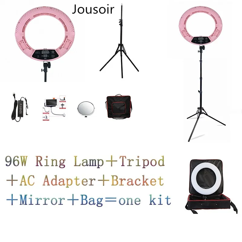 Pink FD-480II Yidoblo 18" LED Ring Light Kit 480 2 color Adjustable Photographic Lighting+ stand (2M)+ Soft bag CD50 | Электроника