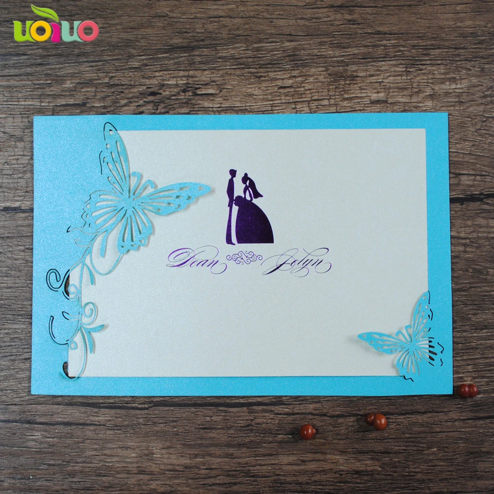 

free shipping 50set inc19 Chinese Style Red Wedding Invitations Cards, Fashion 3D Butterfly Wedding invitation Card