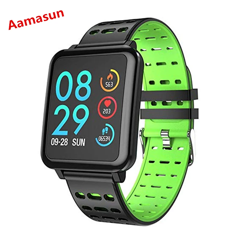 

Aamasun T2 Smart Watch Men Bracelet Reloj Deportivo Q8 Smartwatch Relogio Blood Pressure Heart Rate Monitor Montres Connect
