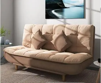 Рама Dymasty современная мода складной моющийся Многофункциональный Ленивый хлопок и лен ткань лежащий футон стул диван кровать - Цвет: brown