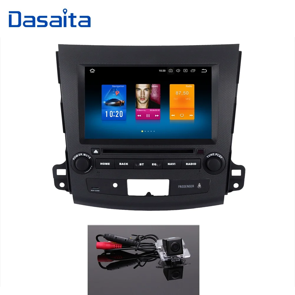 Dasaita " автомобильный радиоприемник 2Din Android 9,0 gps для Mitsubishi Outlander 2007 2008 2009 2010 2011 2012 2013 Поддержка Rockford усилитель - Цвет: 4G car GPS with 645