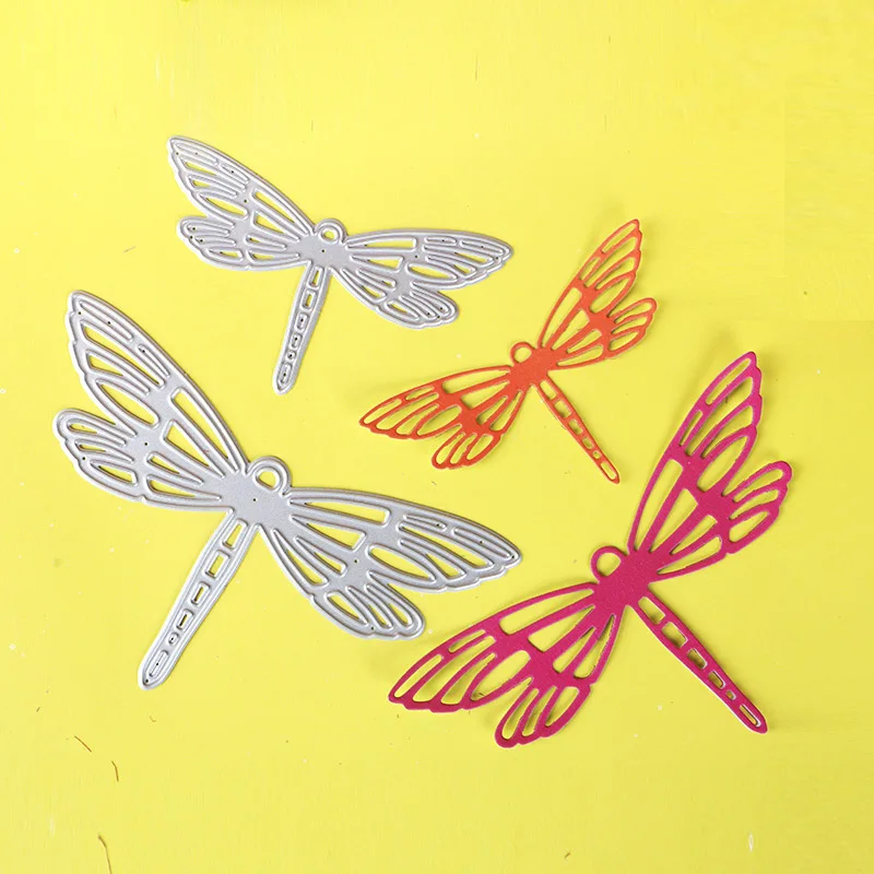

2pcs dragonfly stencil metal Cutting dies for DIY Scrapbook Paper Album Papercraft projects greeting card paper works decoration