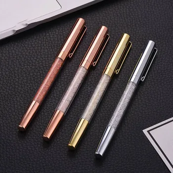 

0.5mm Pretty Metal Crystal Diamond Ball Pen Set Korean Stationery Cute Creative Signature Ballpoint Pen Office Material Escolar